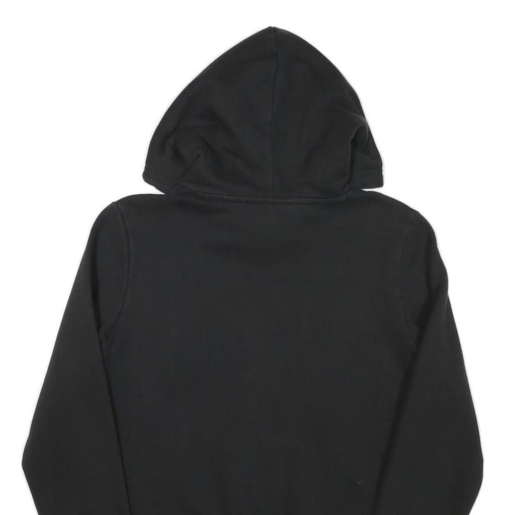 PUMA Womens Black Hoodie S Cotton Blend Pullover Logo Sweatshirt