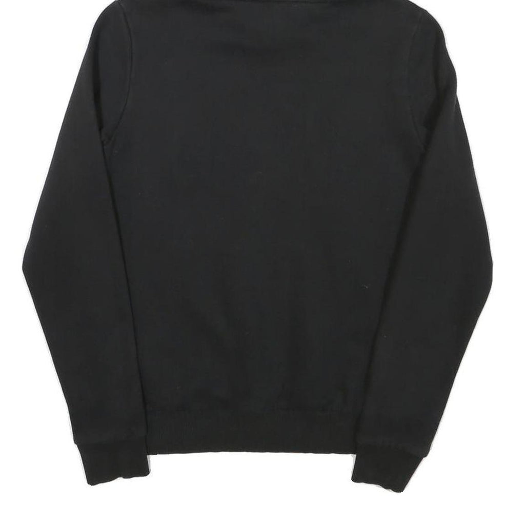 PUMA Womens Black Hoodie S Cotton Blend Pullover Logo Sweatshirt