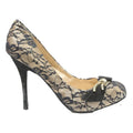 GUESS Womens Black Lace High Heel Court Shoes Synthetic UK 6.5 Elegant Chic