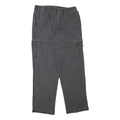 Mens Cotton Blend Relaxed Fit Cargo Trousers Black W30 L28 Casual Cargo Pockets