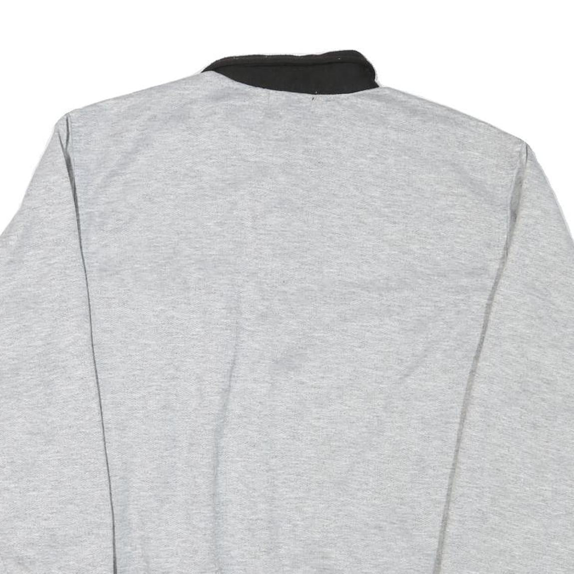 SCANDIA WOODS Mens Grey & Black Collar L Cotton Blend Sweatshirt Pullover