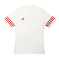 ADIDAS Mens White & Red Classic T-Shirt S Short Sleeve Crew Neck Sportswear