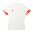 ADIDAS Mens White & Red Classic T-Shirt S Short Sleeve Crew Neck Sportswear