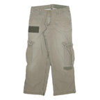 CARHARTT Womens Cotton Blend Beige Relaxed Wide-Leg Trousers W29 L25 Cargo