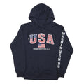 ANWA Mens Navy Blue USA Washington D.C. Pullover Hoodie M Cotton Blend