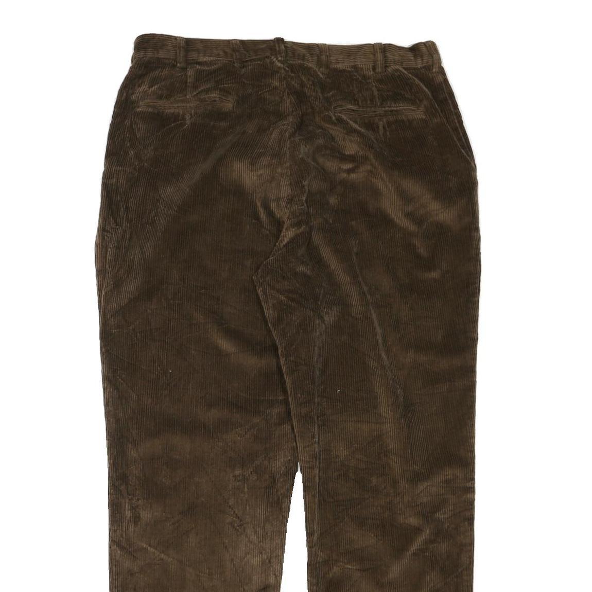 JOS A BANK Mens Cotton Blend Brown Regular Straight Trousers W38 L32 Casual