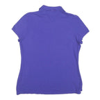 TOMMY HILFIGER Womens Blue Polo Shirt Short Sleeve XL Cotton Blend Casual