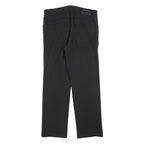 PIERRE CARDIN Mens Black Regular Straight Trousers W35 L30 Classic Zip Closure