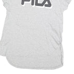 FILA Womens Grey Cotton Blend T-Shirt S Short Sleeve Round Neck Logo Print