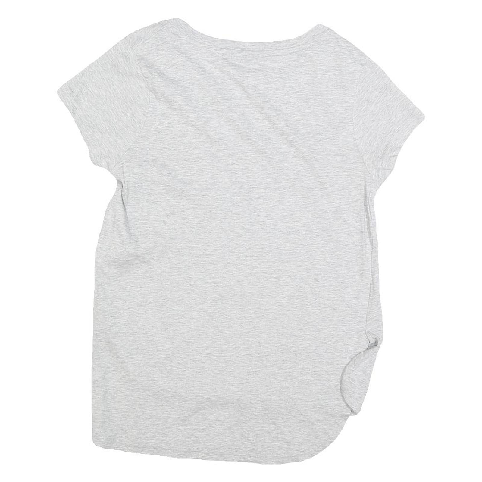 FILA Womens Grey Cotton Blend T-Shirt S Short Sleeve Round Neck Logo Print