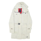 GAASTRA Womens White Lightweight Jacket M Polyester Blend Zip Hooded Casual