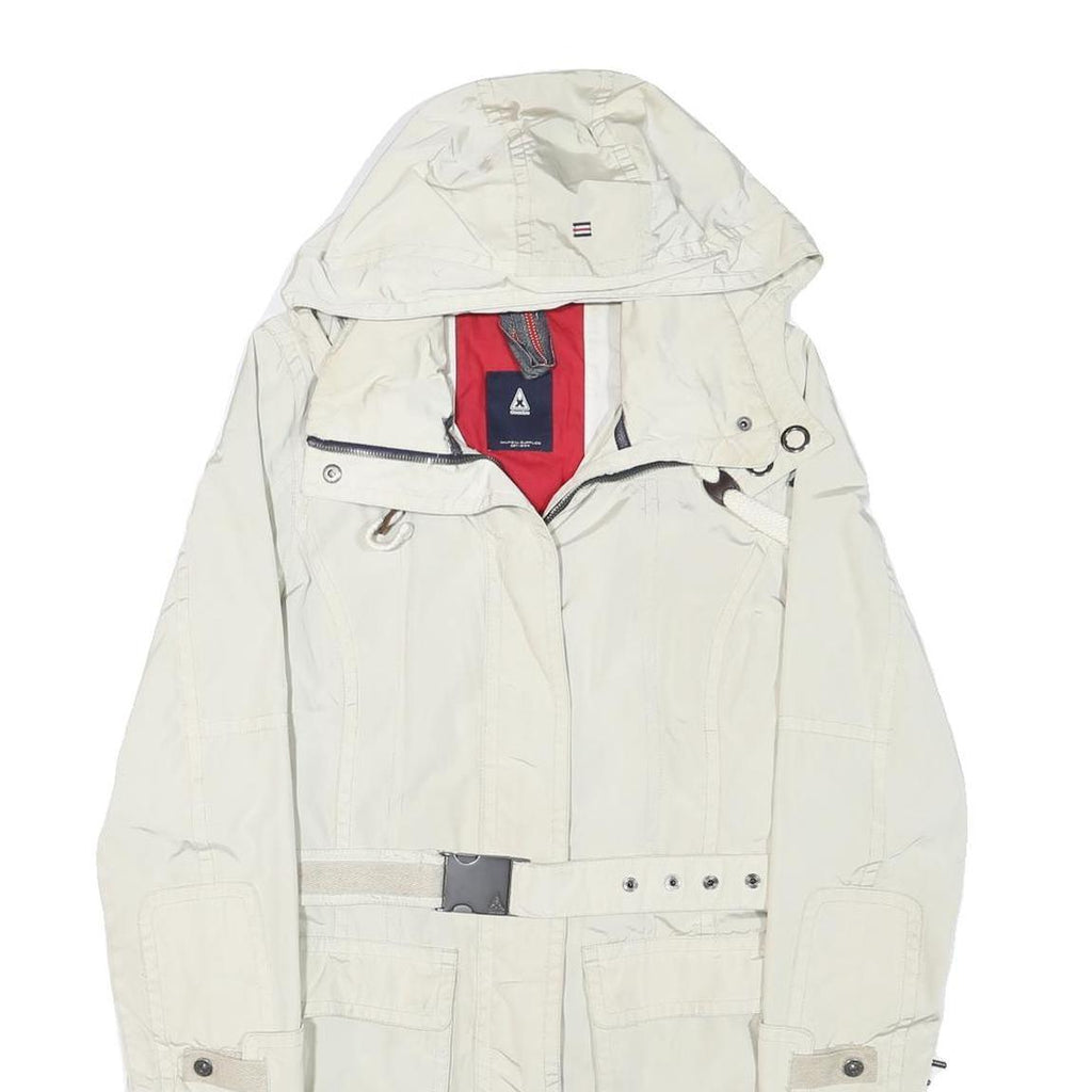 GAASTRA Womens White Lightweight Jacket M Polyester Blend Zip Hooded Casual