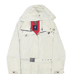GAASTRA Womens White Lightweight Jacket M Polyester Blend Zip Hooded Casual