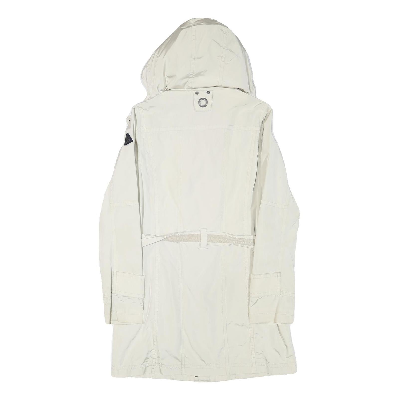 GAASTRA Womens White Lightweight Jacket M Polyester Blend Zip Hooded Casual