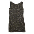 DKNY Womens Black & Gold Sequin Sleeveless Mini Dress Cotton Blend UK 4