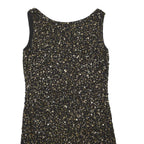 DKNY Womens Black & Gold Sequin Sleeveless Mini Dress Cotton Blend UK 4