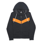 UMBRO Mens Black & Orange Zip Up Hoodie M Sportswear Casual Cotton Sweatshirt