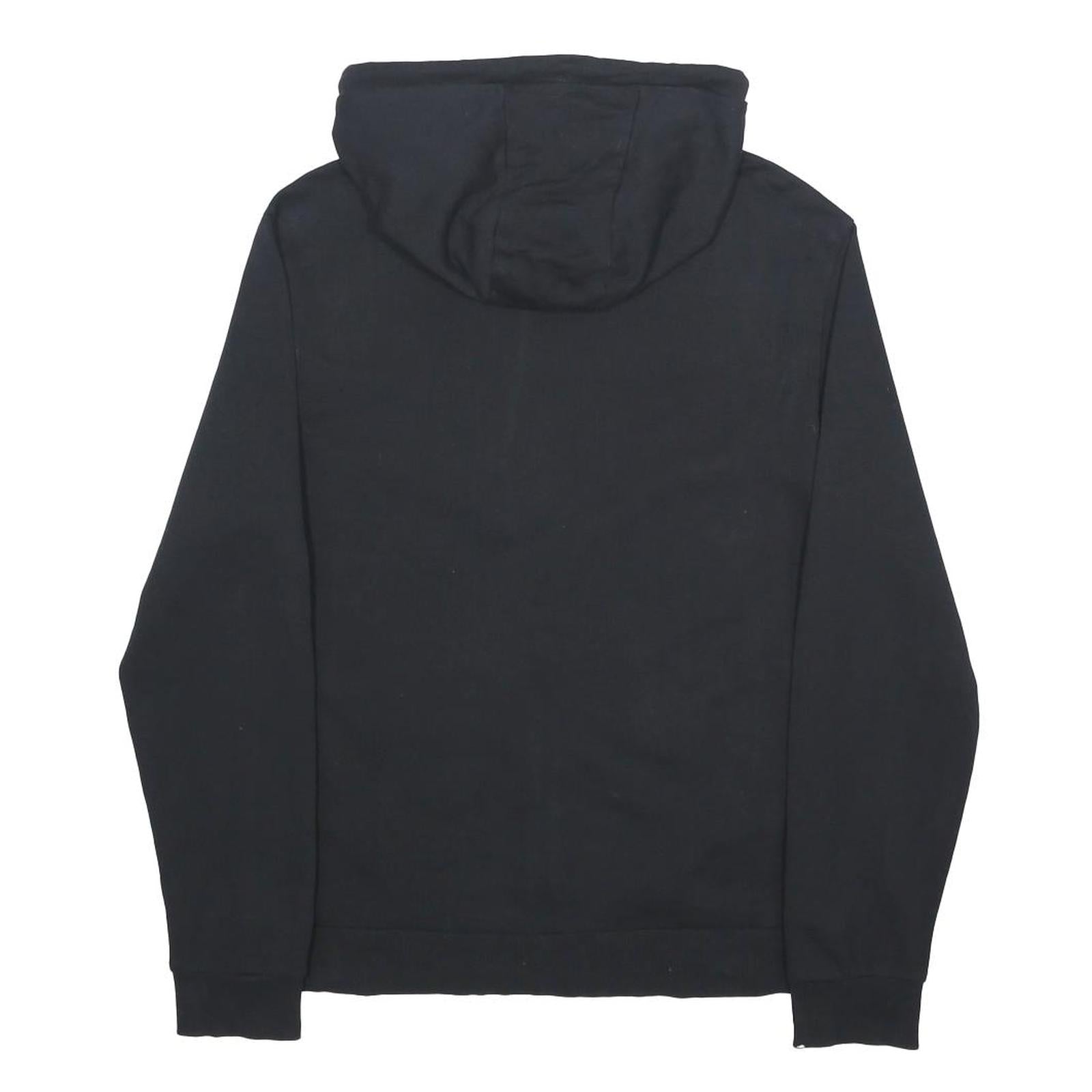 UMBRO Mens Black & Orange Zip Up Hoodie M Sportswear Casual Cotton Sweatshirt