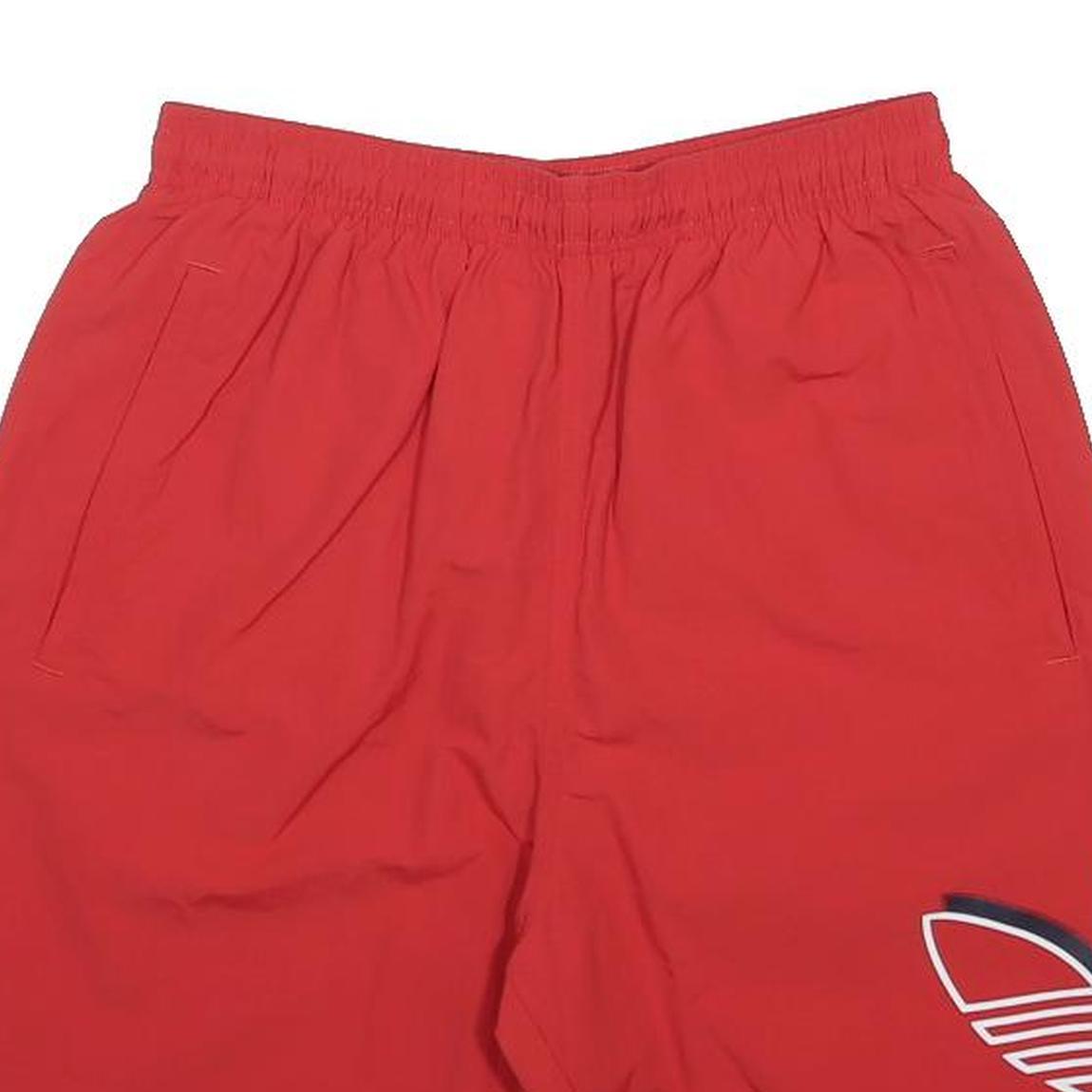 ADIDAS Mens Shorts Red S W26 Casual Polyester Athletic Sports
