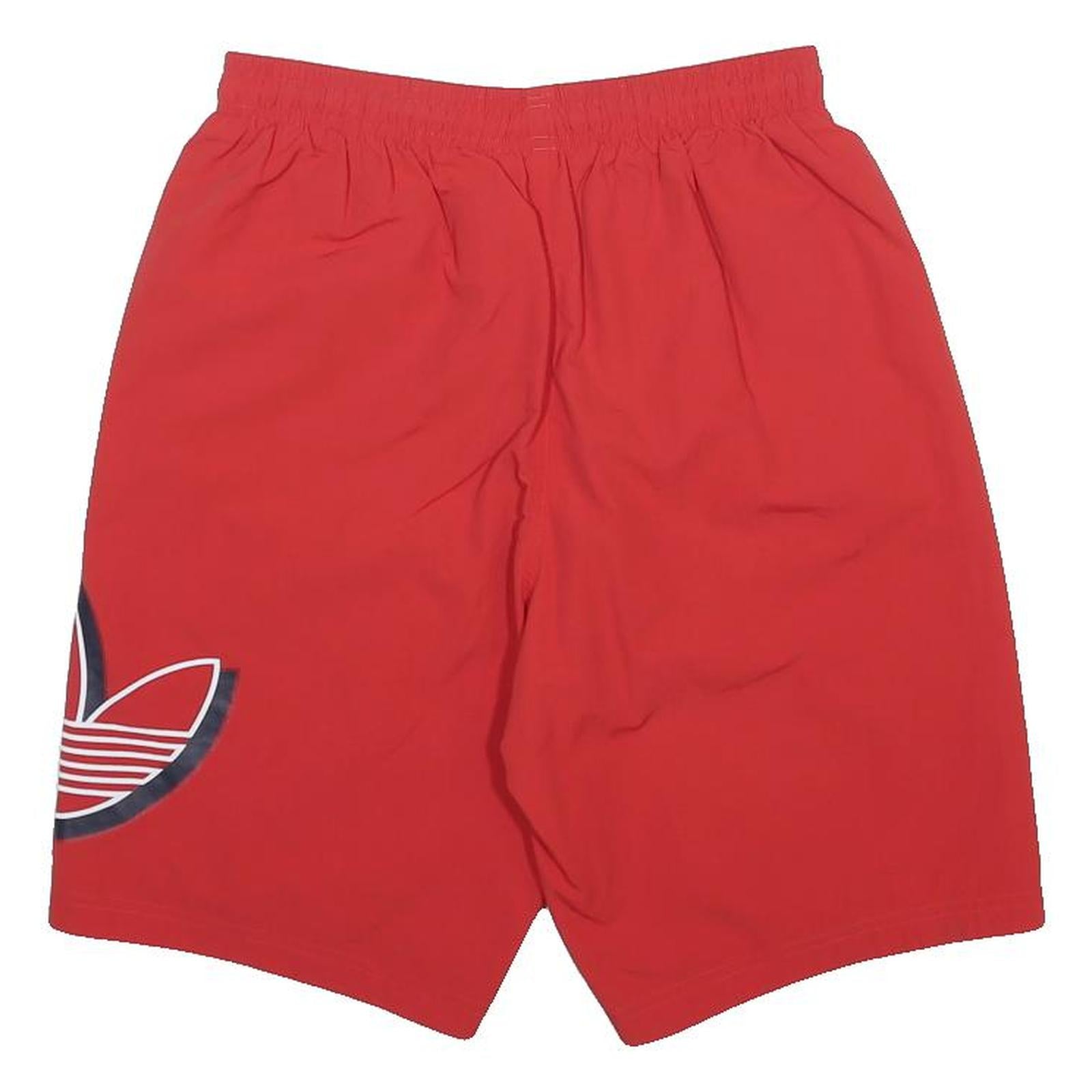 ADIDAS Mens Shorts Red S W26 Casual Polyester Athletic Sports