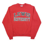 CHAMPION Mens Red Lewis University Crew Neck M Cotton Blend Sweatshirt