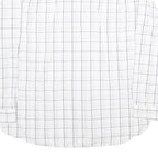 LACOSTE Mens White & Black Checked Shirt L Cotton Long Sleeve Casual