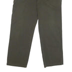LACOSTE Mens Cotton Blend Dark Green Regular Straight Trousers W36 L28 Classic