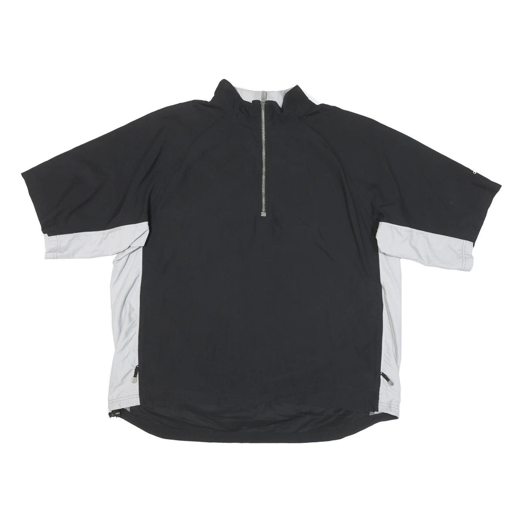 ADIDAS Mens Black & Grey Zip Track Jacket XL Polyester Blend Sporty Casual