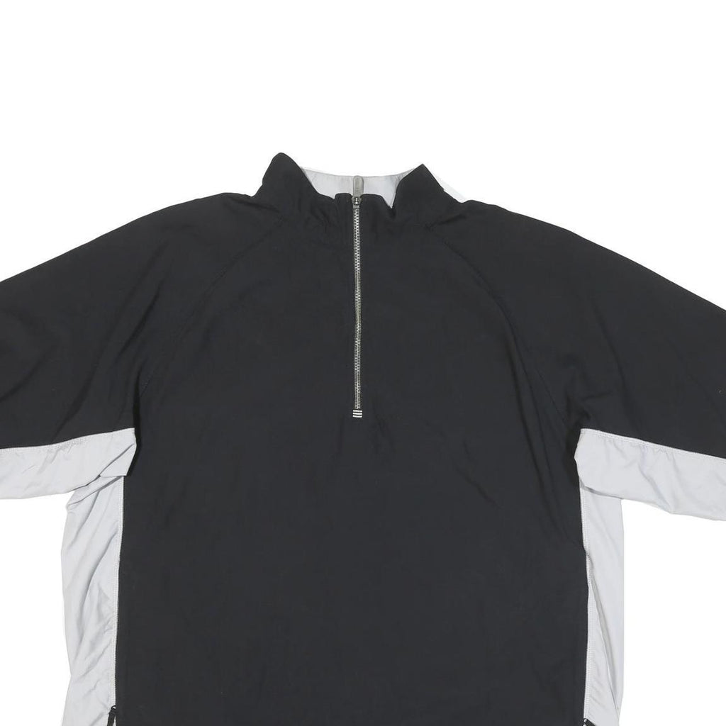 ADIDAS Mens Black & Grey Zip Track Jacket XL Polyester Blend Sporty Casual