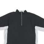 ADIDAS Mens Black & Grey Zip Track Jacket XL Polyester Blend Sporty Casual