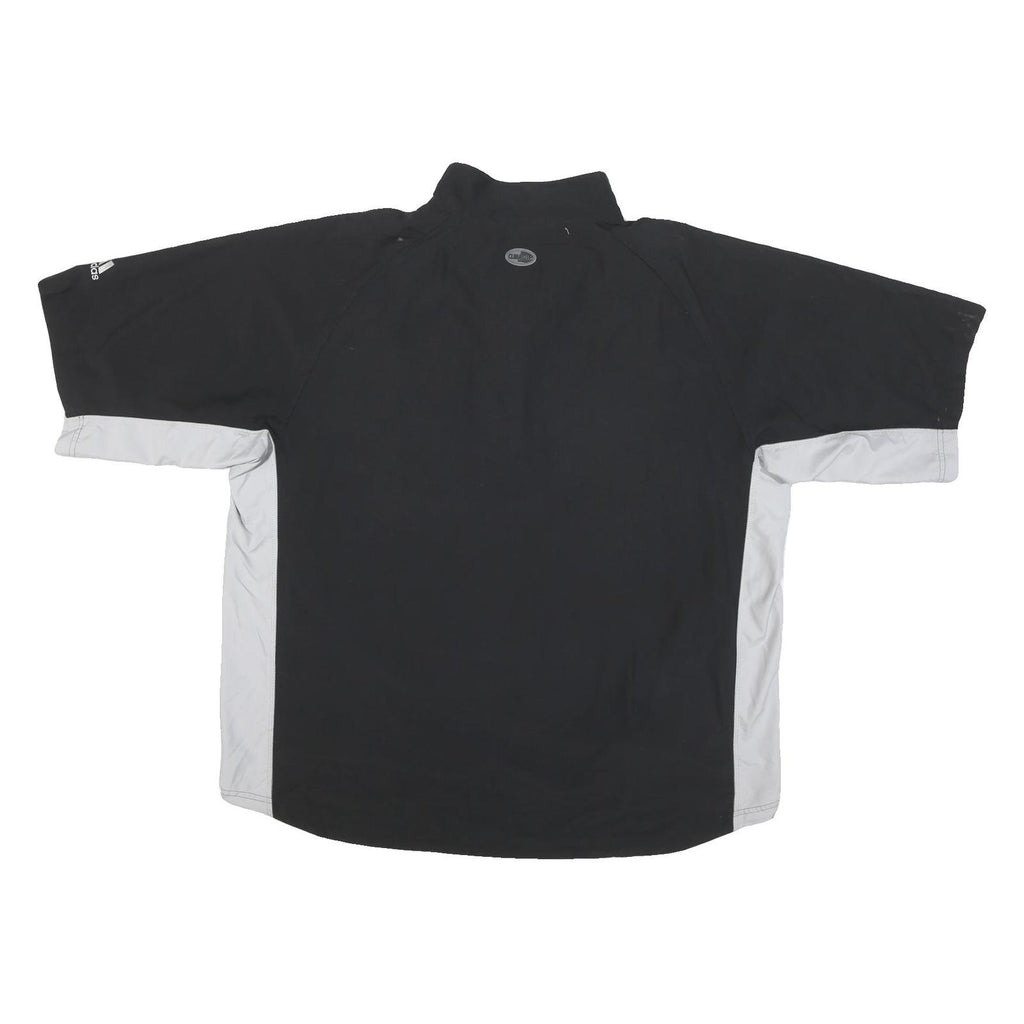 ADIDAS Mens Black & Grey Zip Track Jacket XL Polyester Blend Sporty Casual