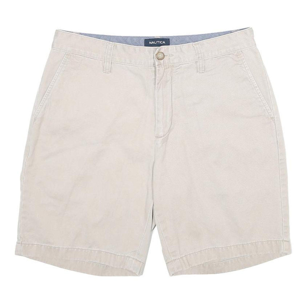 NAUTICA Mens Shorts Beige Casual Plain M W31 Classic Cotton Comfortable