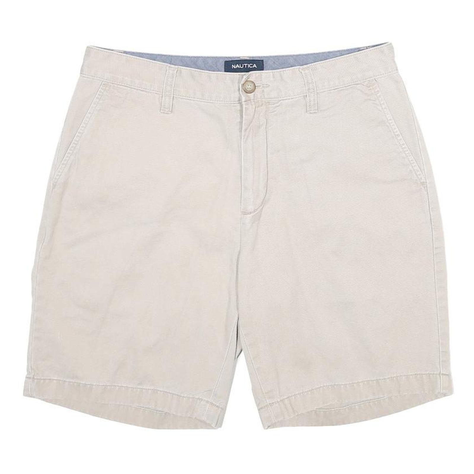 NAUTICA Mens Shorts Beige Casual Plain M W31 Classic Cotton Comfortable