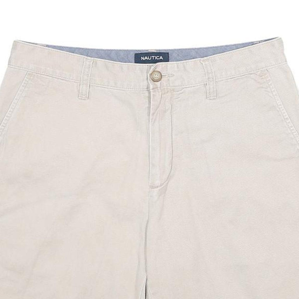NAUTICA Mens Shorts Beige Casual Plain M W31 Classic Cotton Comfortable