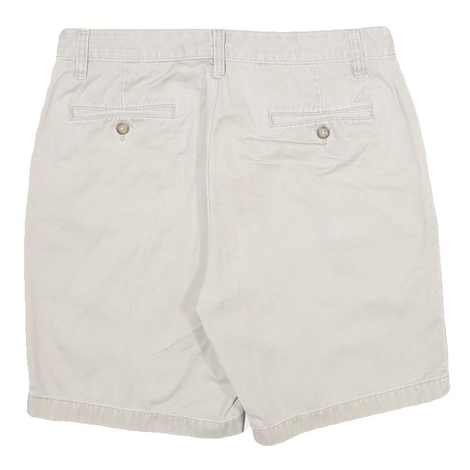 NAUTICA Mens Shorts Beige Casual Plain M W31 Classic Cotton Comfortable