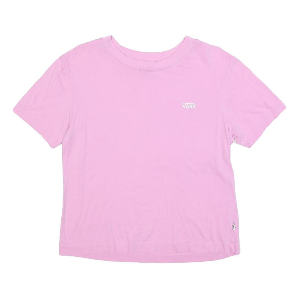 VANS Womens Pink Graphic T-Shirt M Short Sleeve Crew Neck Cotton Blend