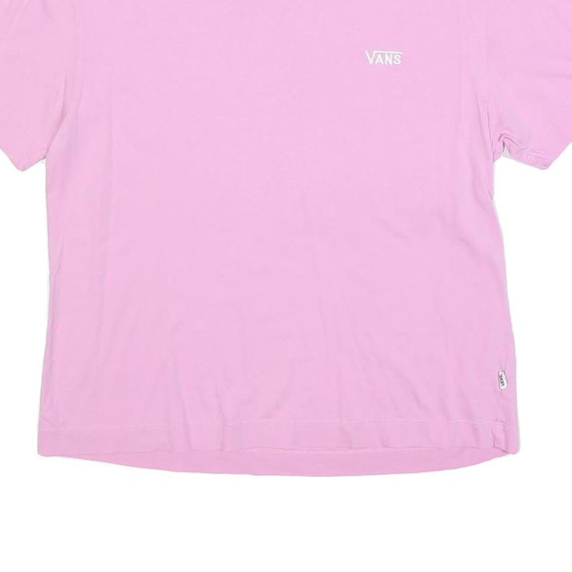 VANS Womens Pink Graphic T-Shirt M Short Sleeve Crew Neck Cotton Blend