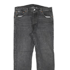 LEVI'S 501 Mens Jeans Black Regular Straight Denim Medium W32 L27 Classic Button