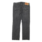 LEVI'S 501 Mens Jeans Black Regular Straight Denim Medium W32 L27 Classic Button