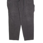 CARHARTT Mens Cotton Blend Black Workwear Regular Straight Trousers W34 L34