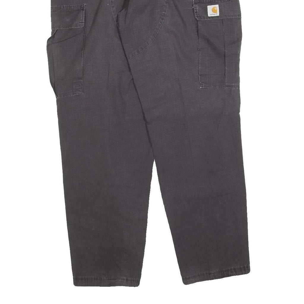 CARHARTT Mens Cotton Blend Black Workwear Regular Straight Trousers W34 L34