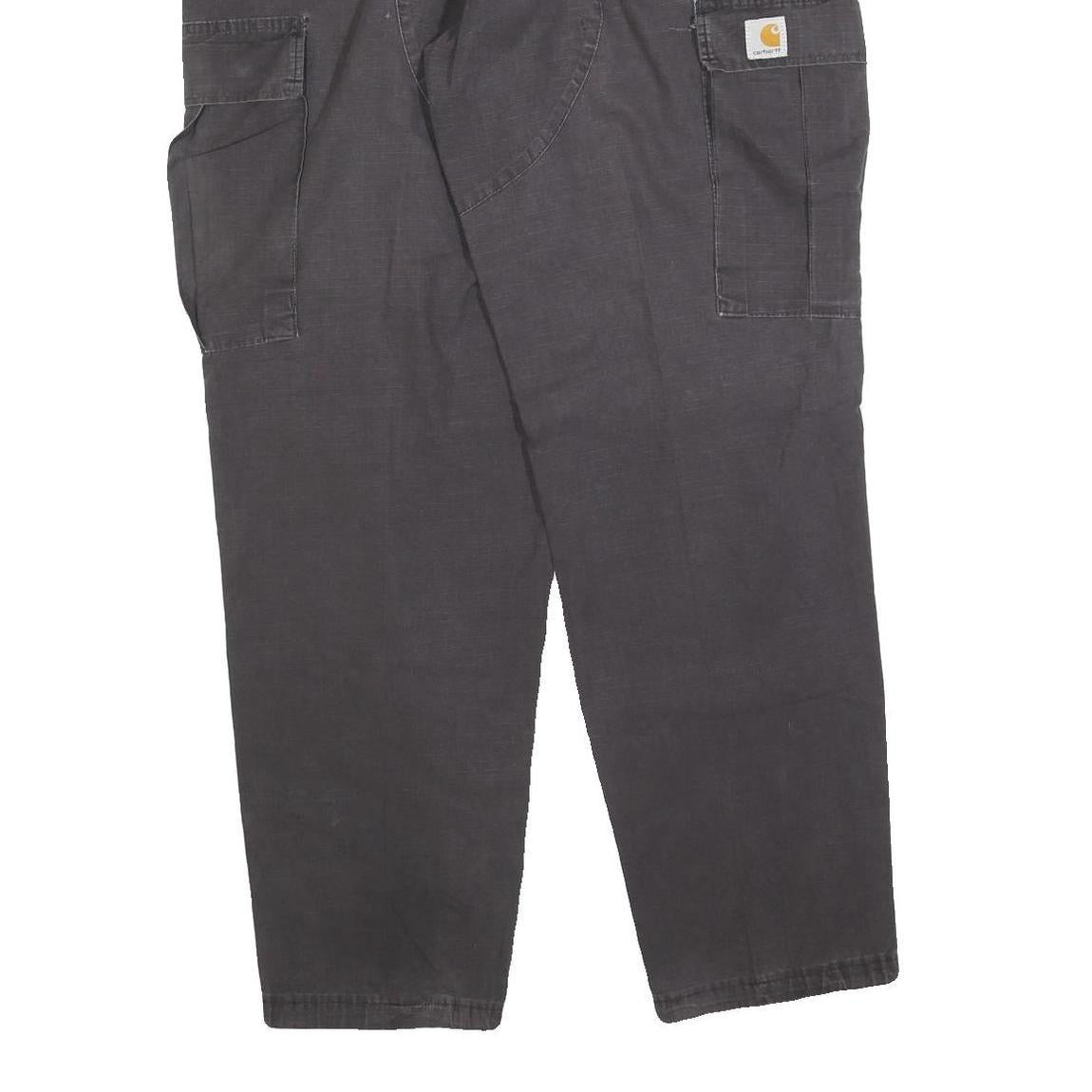CARHARTT Mens Cotton Blend Black Workwear Regular Straight Trousers W34 L34