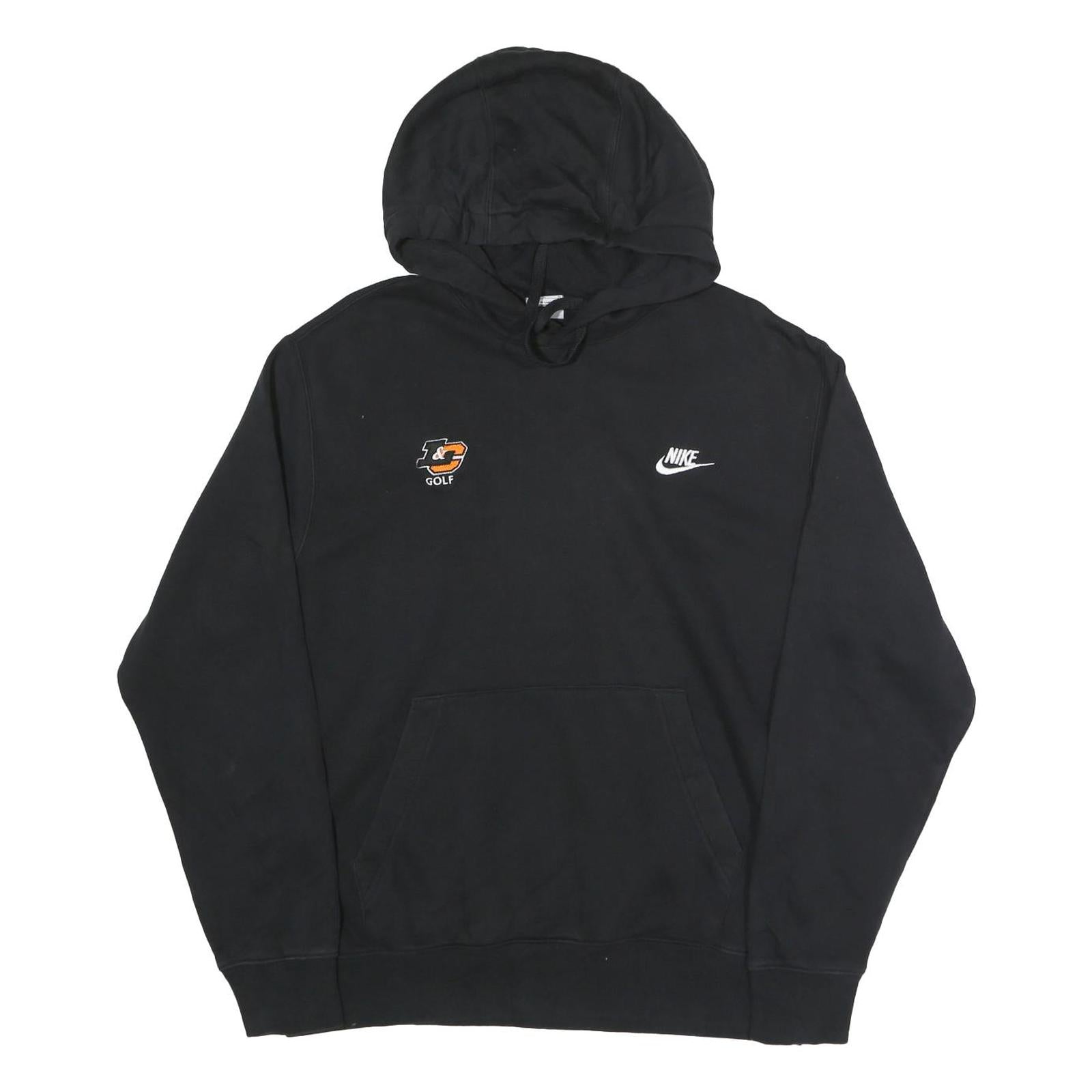 NIKE Mens Black Golf Pullover Hoodie M Cotton Blend Casual Sports