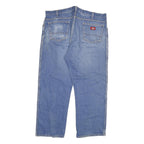 DICKIES Mens Jeans Blue Regular Straight Denim Medium W40 L29 Workwear Zip