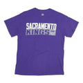 MAJESTIC Mens Purple Sacramento Kings Graphic T-Shirt M Short Sleeve Crew Neck