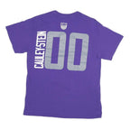 MAJESTIC Mens Purple Sacramento Kings Graphic T-Shirt M Short Sleeve Crew Neck