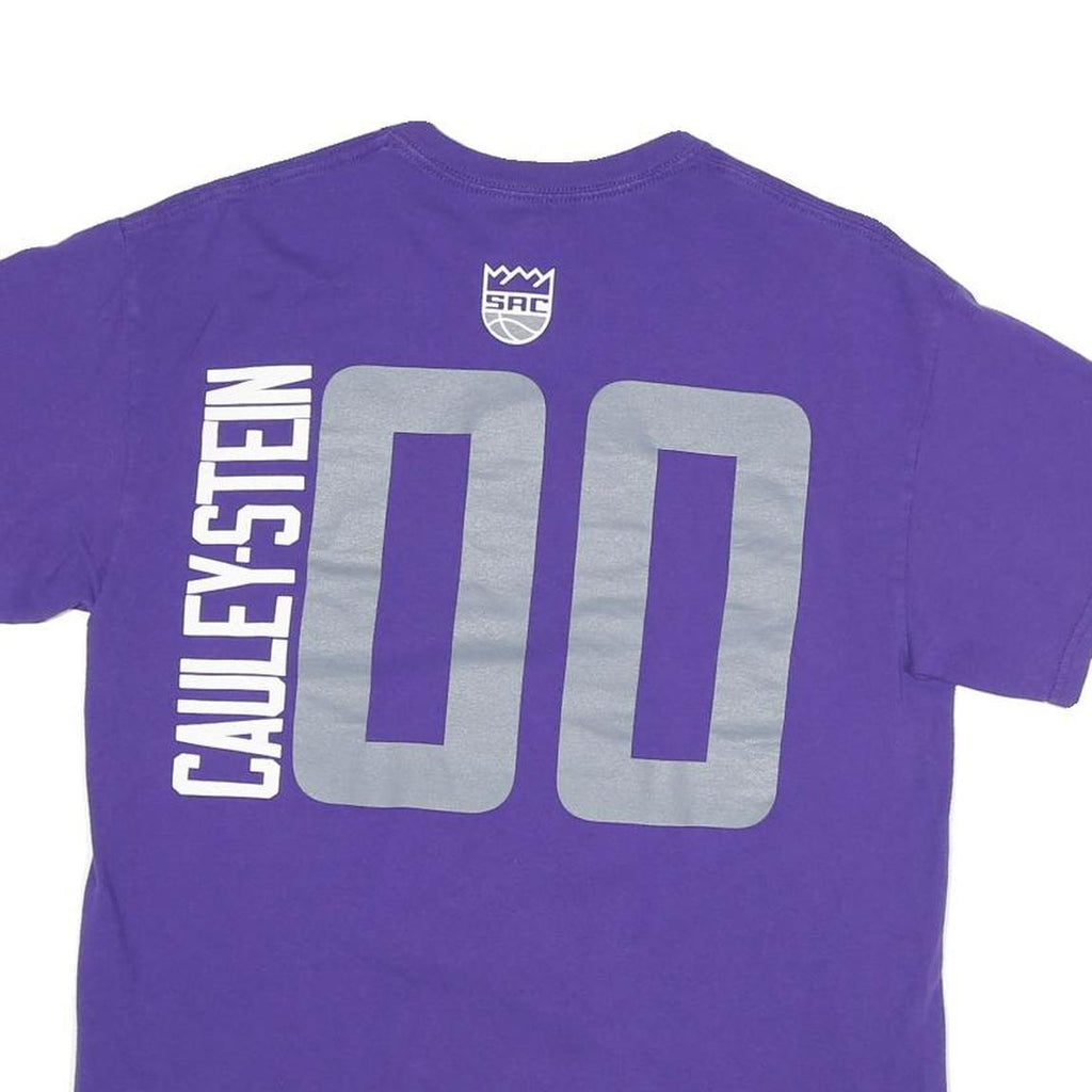 MAJESTIC Mens Purple Sacramento Kings Graphic T-Shirt M Short Sleeve Crew Neck