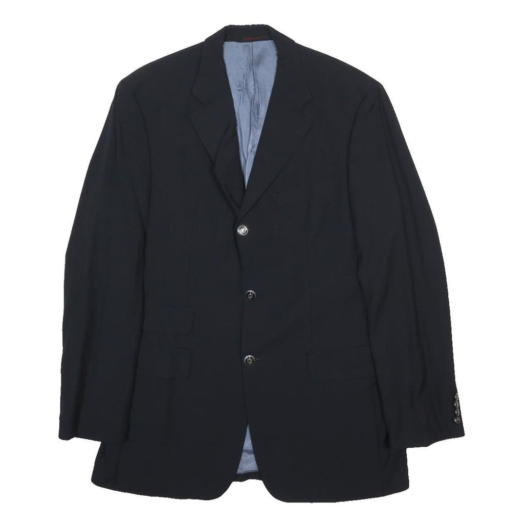 PIERRE CARDIN Mens Black Wool Tailored Jacket M Formal Button Closure Classic