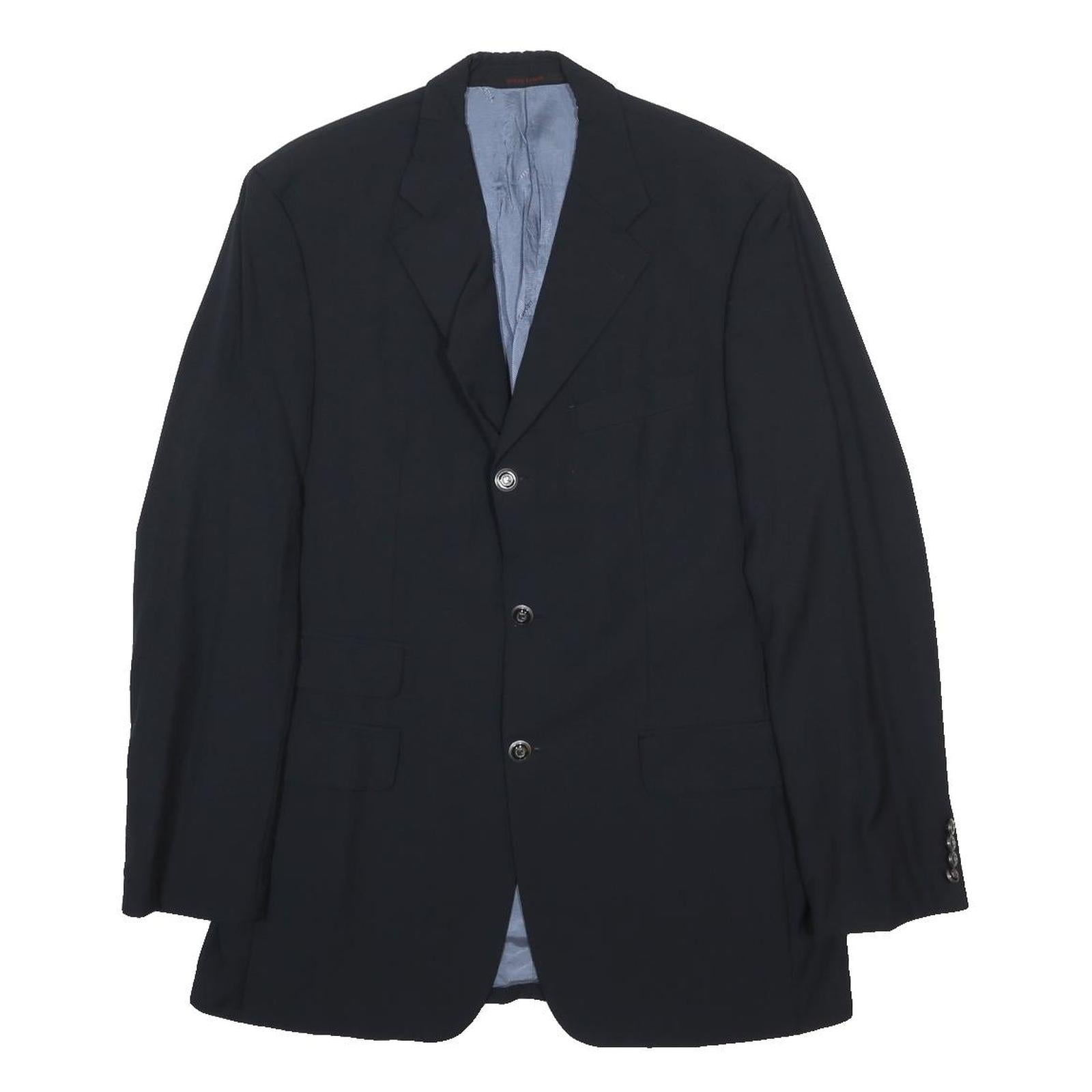 PIERRE CARDIN Mens Black Wool Tailored Jacket M Formal Button Closure Classic