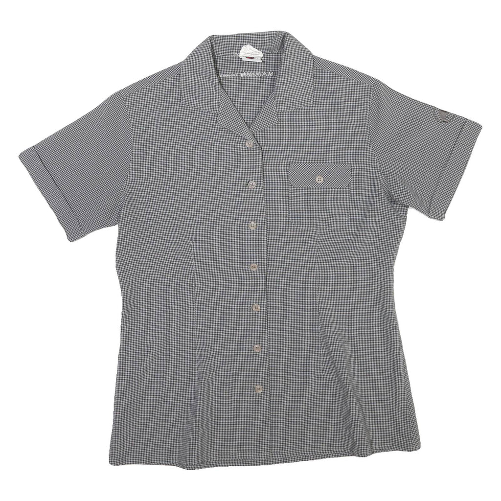 MAMMUT Womens Grey & Black Check Shirt L Outdoor Lightweight Breathable